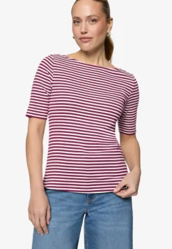 Ringelshirt mit U-Boot Ausschnitt