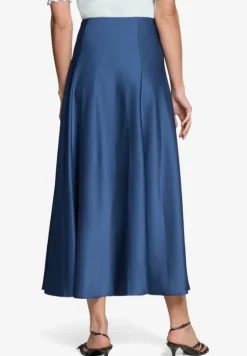 Satinrock Maxi mit Gummibund