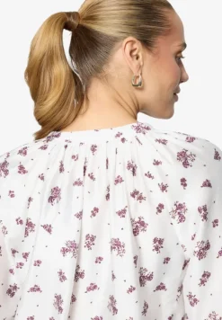 Schlupfbluse mit Blumen