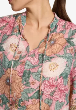 Schlupfbluse mit Blumenmuster