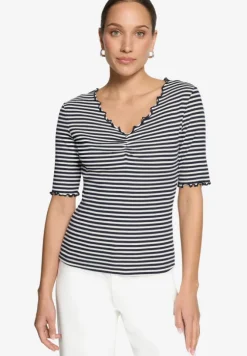Shirt gestreift mit Raffung