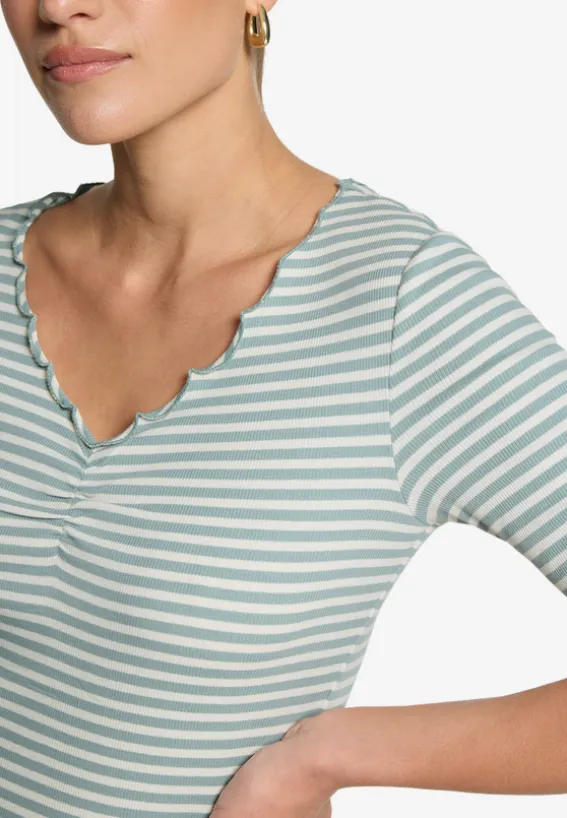 Shirt gestreift mit Raffung