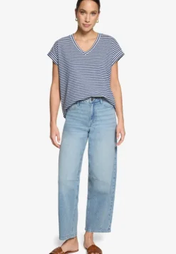 Shirt gestreift mit V-Ausschnitt