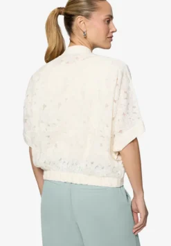 Spitzenjacke kurzarm mit Taschen