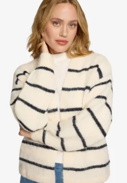Strickjacke mit Streifen offener Style
