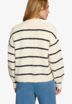 Strickjacke mit Streifen offener Style
