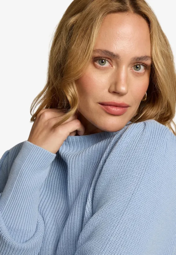 Strickpullover mit Ballonärmeln