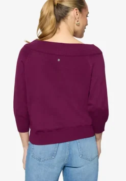 Strickpullover mit Carmenausschnitt
