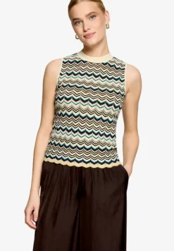 Strick-Top mit Zick-Zack Muster