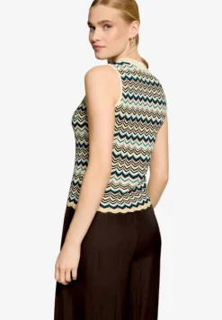 Strick-Top mit Zick-Zack Muster