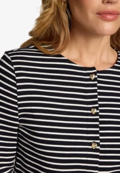 Sweatjacke mit Knopfleiste