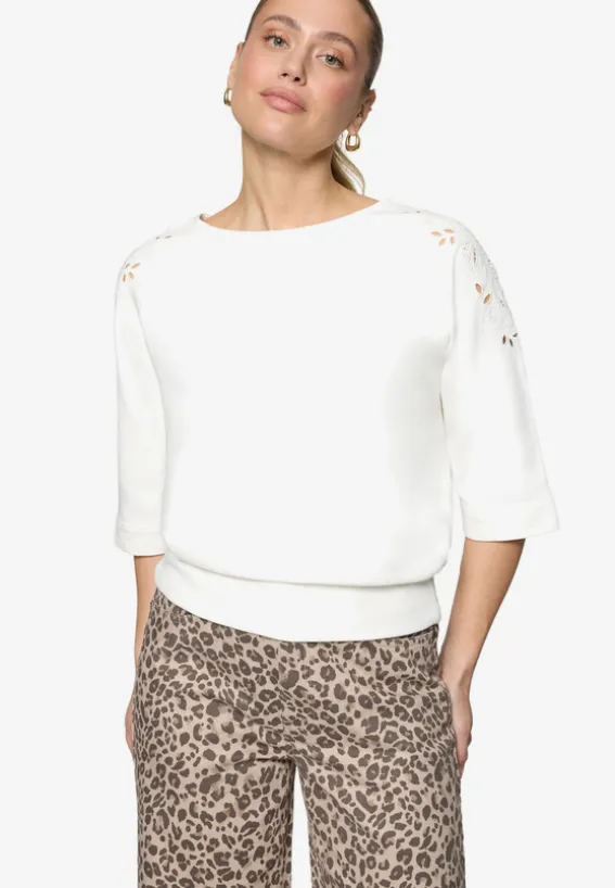 Sweatshirt mit Lochmuster