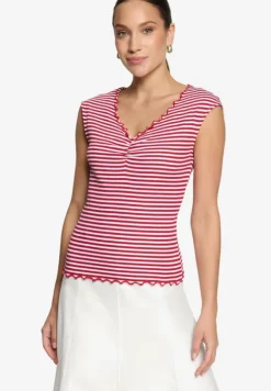 Top gestreift mit Raffung