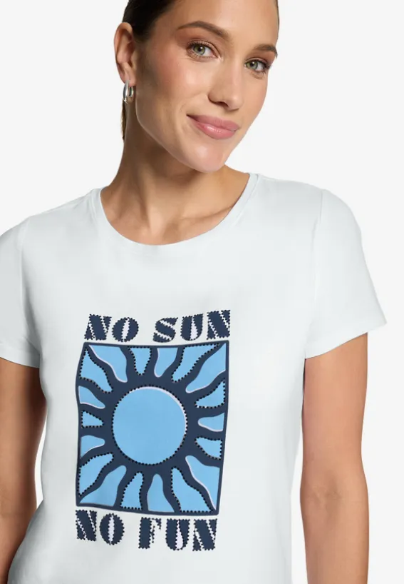 T-Shirt mit Print No Sun No Fun
