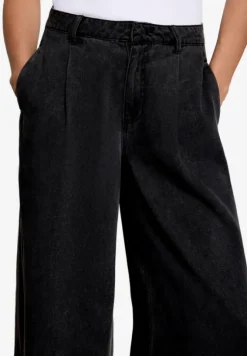 Wideleg-Hose mit Bundfalten