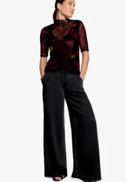 Wideleg-Hose mit Bundfalten